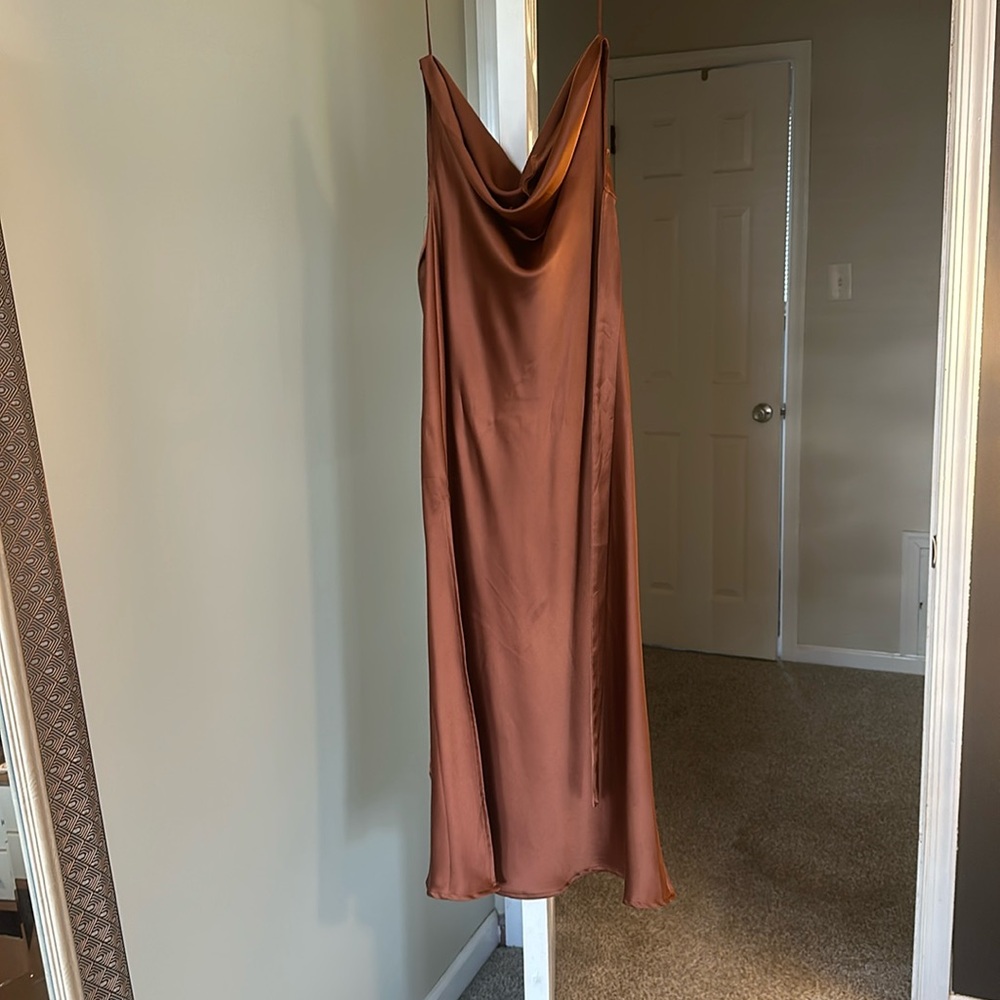 Beige Botany silk dress